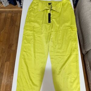 Nicole Miller Neon Yellow Cargo Pants